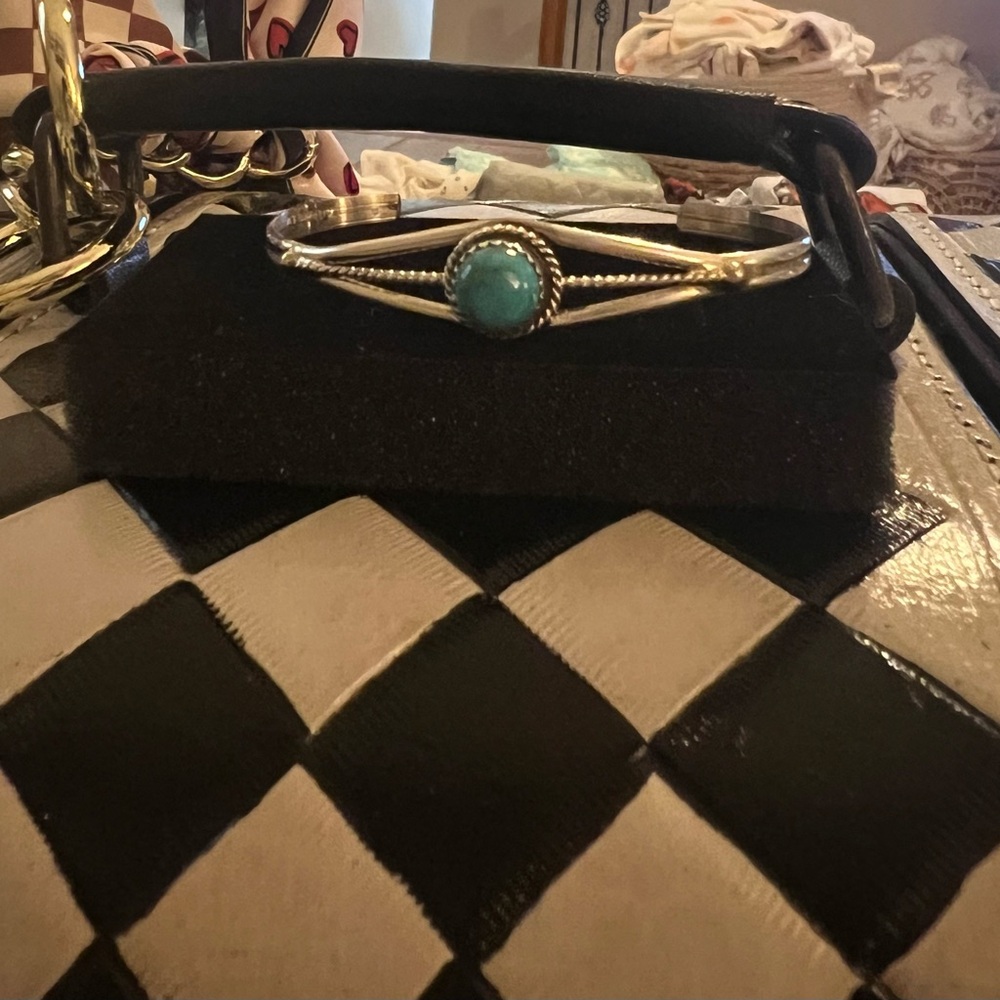 Sterling Silver Turquoise Cuff Native